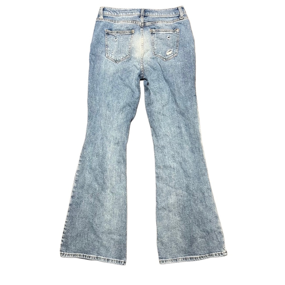 Altar’d State Distressed Flare Jeans Women’s 29/9 Light Wash - Picture 3 of 7